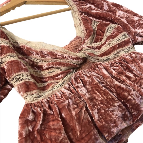 Free People Yours Truly Velvet Top XS - Picture 6 of 8